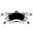 Vintage label with floral vector image