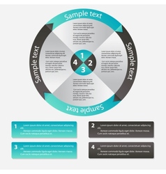 Concept of colorful circular banners with arrows vector image