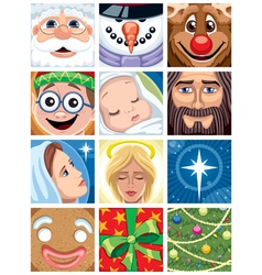 Christmas Avatars vector image