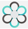 Concept of colorful circular banners in flower vector image