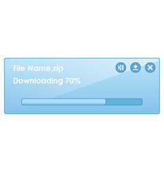 Downloading file with progress bar vector image