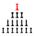 Set of chess figures leadership concept Set of chess figures leadership concept vector image