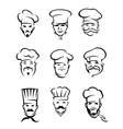 Set of different restaurant chefs vector image