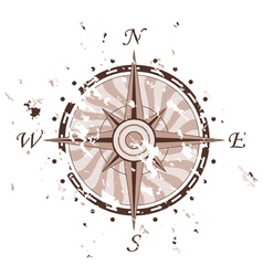 Grunge compass vector image