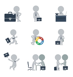 Flat people business vector image