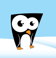 Cute penguin character vector image