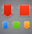 Patterned labels with white boarder clipart vector image