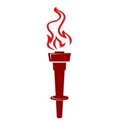 Flaming torch icon vector image