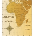 Vintage map of Africa vector image