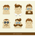 Men character icons vector image