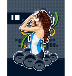 Cartoon girl vector image