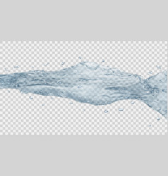 Transparent water jet vector image