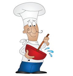 Chef cooking vector image