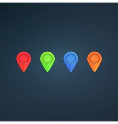 Map pointers vector image