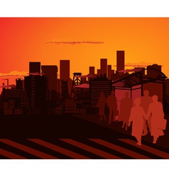 Urban city vector image
