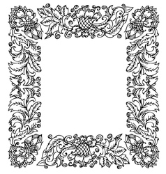 Vintage frame with floral ornament vector image