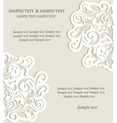Floral invitation card vector image