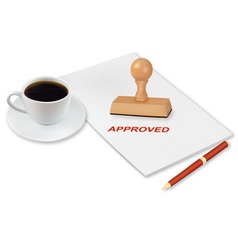 Coffee and approved vector image