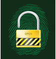 Security lock vector image