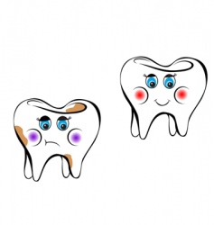 White tooth vector image