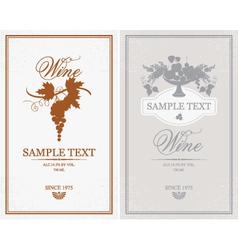 Labels for wine vector image