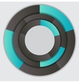 Concept of colorful circular banners with arrows vector image