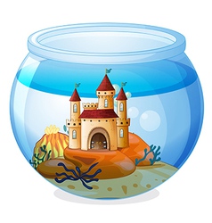A castle inside a fishbowl vector image