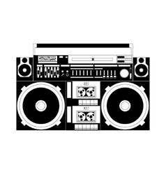 Old school boombox vector image