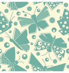 Flying butterflies seamless pattern vector image
