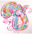 Beautiful woman with flowers vector image
