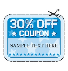 Coupon sale thirty percent discount vector image
