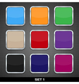 Set Of Colorful App Icon Templates Buttons vector image