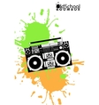 Old school boombox vector image