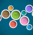 Colorful abstract gear wheels vector image