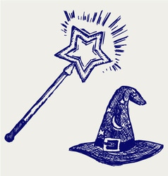 Magic hat vector image