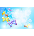 A special paper with colorful butterflies vector image