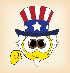 Uncle sam smiley vector image