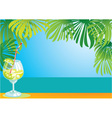 Border with cocktail vector image