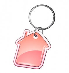 House as a key ring vector image