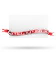 Blank sale tag with ribbons vector image