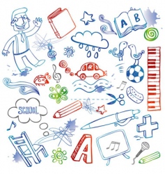 Set of doodles vector image