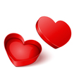 Open gift heart vector image