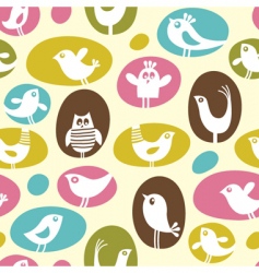 Cartoon birds pattern vector image
