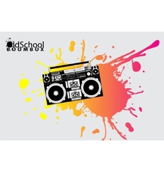 Old school boombox vector image