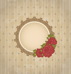 Vintage background with floral medallion and vector image