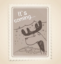 Vintage post stamp vector image