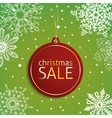 Christmas sale tag on a snowy background vector image