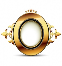 Ornamental shield vector image
