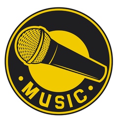 Classic Microphone symbol vector image