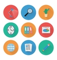 Flat Icons Set Business Office vector image